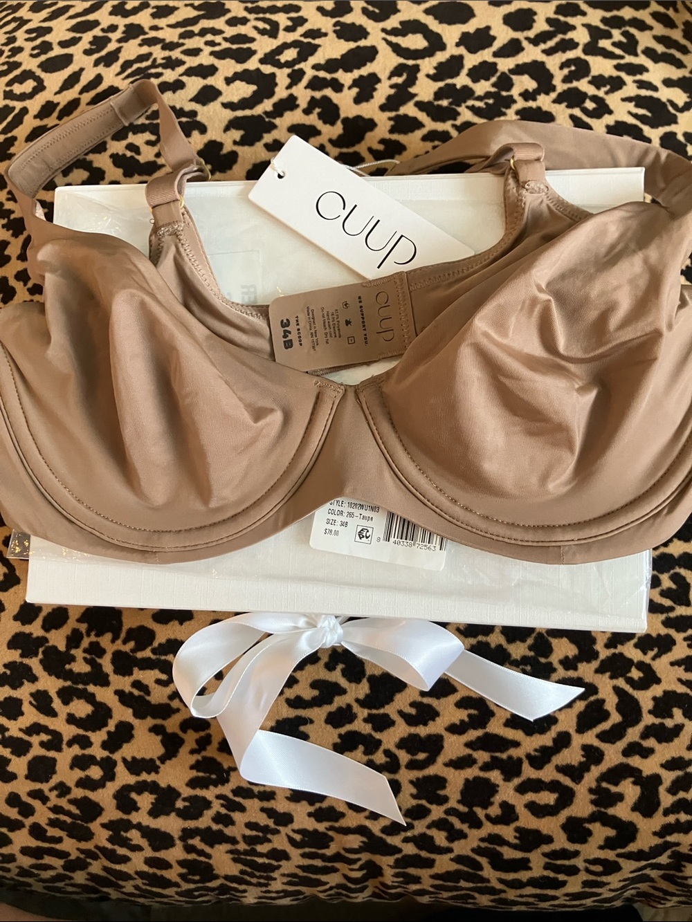 CUUP Nude Tone Underwire Bra in Soft Beige The Scoop micro taupe 34B
